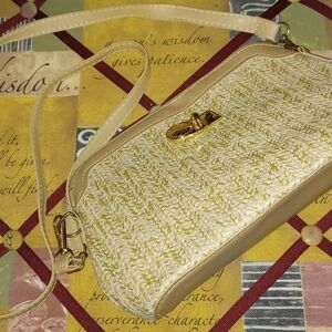 Elegant Cream and Gold Bag